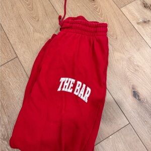 The Bar Red Sweatpants